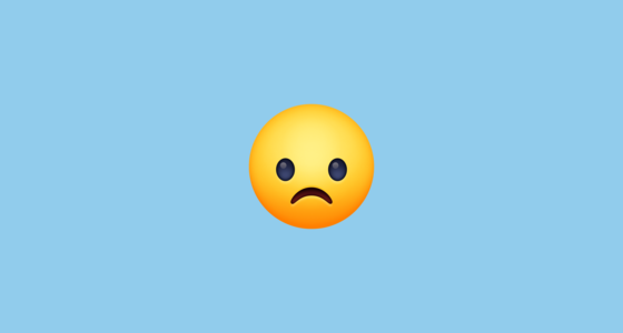 ☹️ Frowning Face Emoji on Facebook 15.0