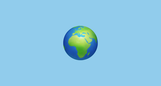🌍 Globe Showing Europe-Africa Emoji on Facebook 15.0