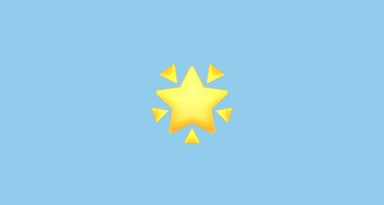 ๐ Glowing Star Emoji on Facebook 15.0