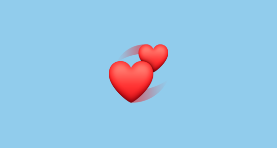 ๐ Revolving Hearts Emoji on Facebook 15.0