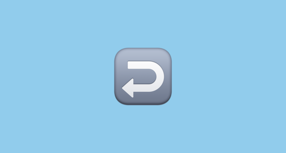 ↩️ Right Arrow Curving Left Emoji on Facebook 15.0