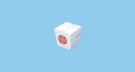 🥡 Takeout Box Emoji on Facebook 15.0