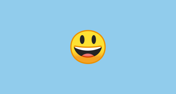 😃 Grinning Face with Big Eyes Emoji on Google Noto Color Emoji Android 9.0