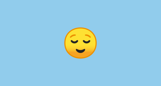 😌 Visage Soulagé Emoji on Google Noto Color Emoji Android 10.0