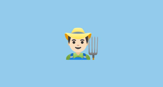 ๐จ๐ปโ๐พ Fazendeiro: Pele Clara Emoji on Google Noto Color Emoji Android 11 ...