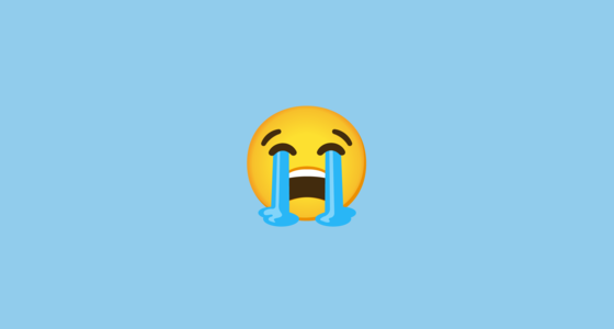 😭 Loudly Crying Face Emoji on Google Noto Color Emoji Android 12.0