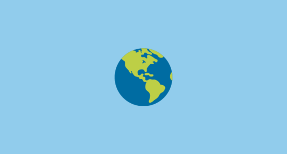 π Globe Showing Americas Emoji on Google Noto Color Emoji Android 5.0