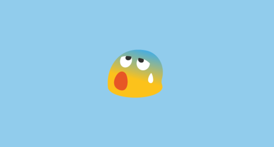 😰 Anxious Face with Sweat Emoji on Google Noto Color Emoji Android 5.0