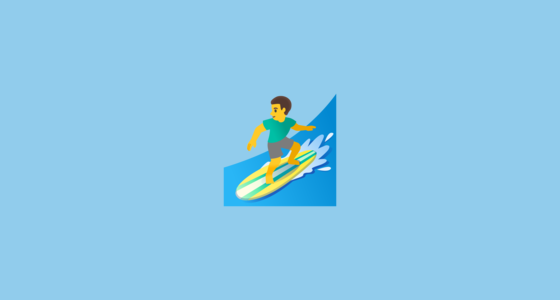 🏄‍♂️ 男生冲浪 Emoji on Google Noto Color Emoji Android 12L