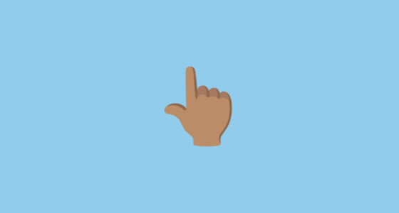 ππ½ Backhand Index Pointing Up: Medium Skin Tone Emoji on Google Noto ...