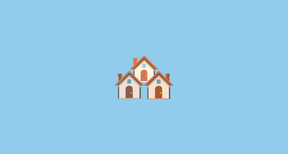 🏘️ Maisons Emoji on Google Noto Color Emoji 15.0