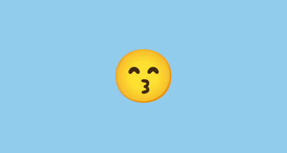 ๐ Kissing Face with Smiling Eyes Emoji on Google Noto Color Emoji 15.0