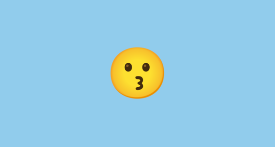 ๐ Kissing Face Emoji on Google Noto Color Emoji 15.0