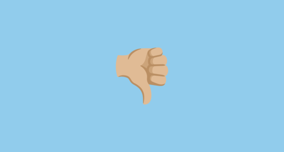 👎🏼 Tommelfinger Ned: Medium Til Lys Teint Emoji on Google Noto Color ...