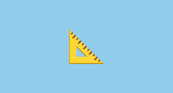📐 Triangular Ruler Emoji on Google Noto Color Emoji 15.0