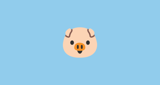 🐷 Pig Face Emoji on Google Noto Color Emoji Android 7.0
