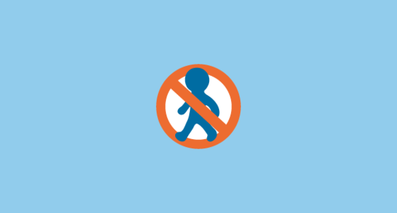🚷 보행자 금지 Emoji on Google Noto Color Emoji Android 4.4