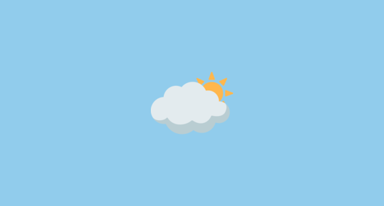 π₯οΈ Sun Behind Large Cloud Emoji on Google Noto Color Emoji Android 7.1