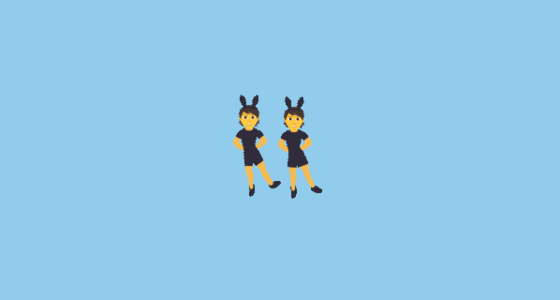 👯 People with Bunny Ears Emoji on JoyPixels Animations 3.5