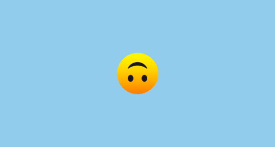 🙃 Upside-Down Face Emoji on JoyPixels Animations 3.5