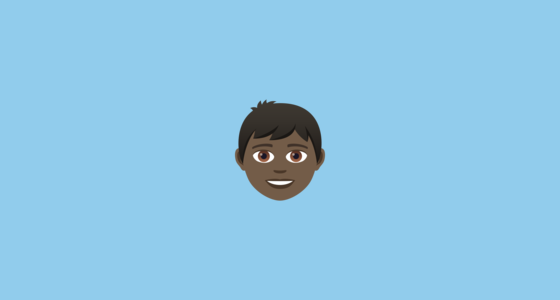 👦🏿 남자 아이: 검은색 피부 Emoji on JoyPixels 6.6