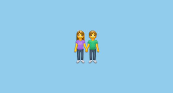 π« Woman and Man Holding Hands Emoji on LG Velvet