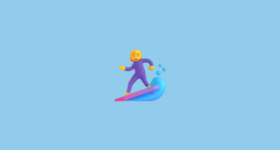 🏄‍♀️ 女生冲浪 Emoji on Microsoft Teams 1.0