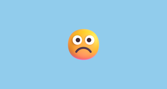 ☹️ Frowning Face Emoji on Microsoft Teams 15.0