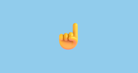 ☝️ Omhoog Wijzende Wijsvinger Emoji on Microsoft Teams 15.0