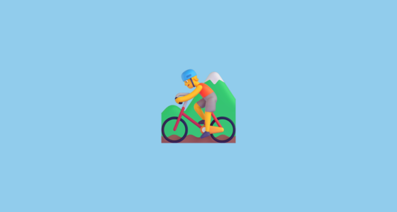 🚵 Person Mountain Biking Emoji on Microsoft Teams 15.0