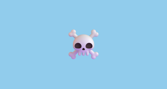 ☠️ Skull and Crossbones Emoji on Microsoft Teams 15.0