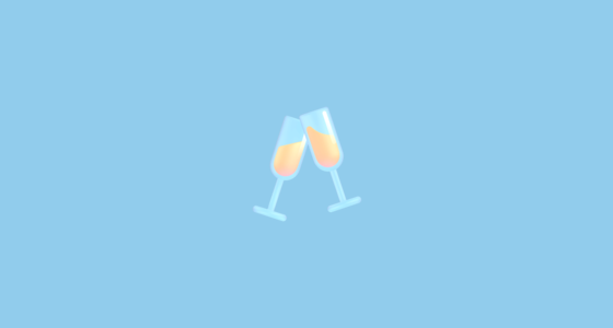 🥂 Clinking Glasses Emoji on Microsoft Teams 14.0