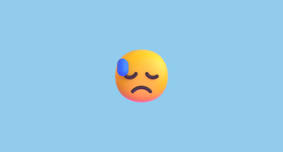 ๐ Downcast Face with Sweat Emoji on Microsoft Teams 14.0