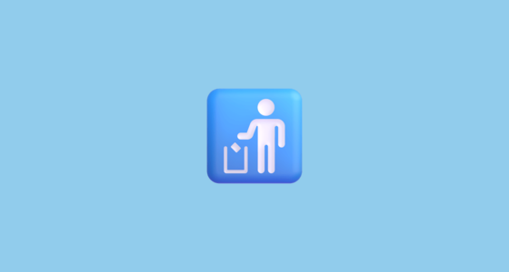 ๐ฎ Litter in Bin Sign Emoji on Microsoft Teams 14.0