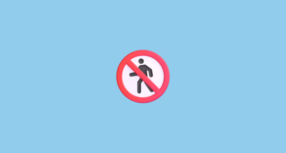 🚷 Prohibido El Paso De Peatones Emoji on Microsoft Teams 14.0