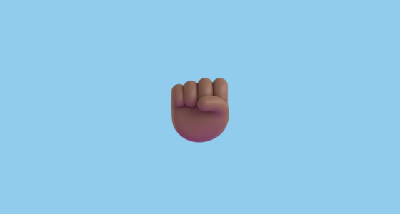 🏾 주먹: 진한 갈색 피부 Emoji on Microsoft Teams 14.0