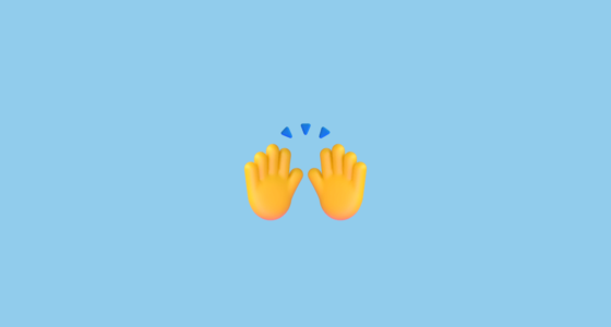 🙌 만세 Emoji on Microsoft Teams 14.0