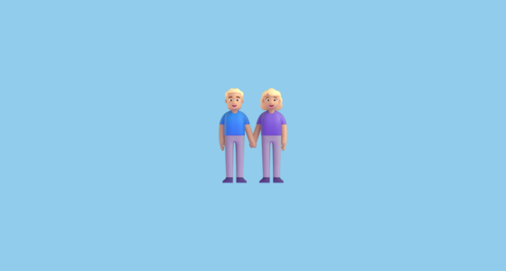 π«πΌ Woman and Man Holding Hands: Medium-Light Skin Tone Emoji on ...