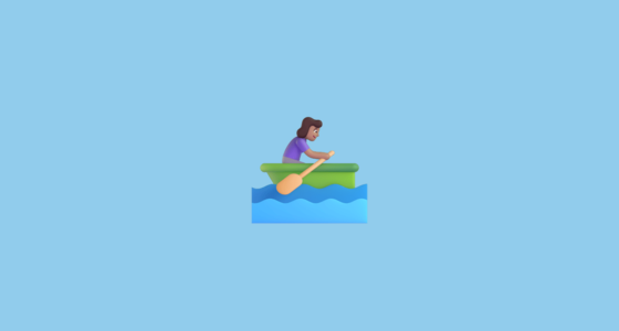 🚣🏽‍♀️ Kvinna Som Ror En Båt: Mellanfärgad Hy Emoji on Microsoft Teams 14.0