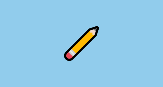 Upper Right Pencil Emoji on Microsoft Windows 11