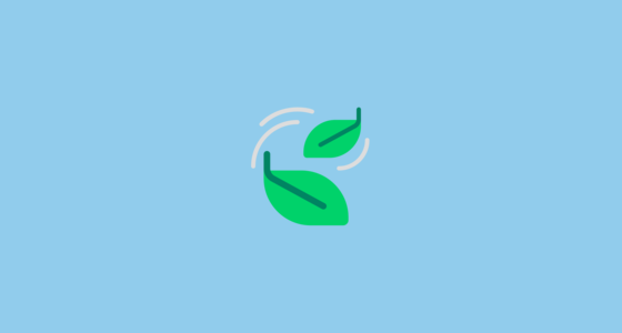 🍃 Leaf Fluttering in Wind Emoji on Microsoft Windows 11 22H2
