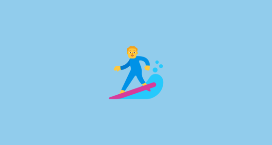 🏄‍♂️ 男生冲浪 Emoji on Microsoft Windows 11 22H2