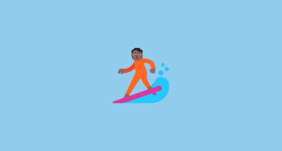 ππΎ Persona Haciendo Surf: Tono De Piel Oscuro Medio Emoji on Microsoft ...
