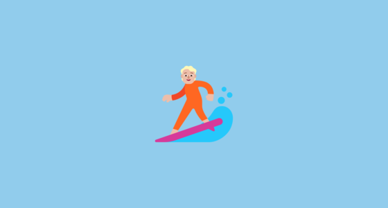 ππΌ Persona Haciendo Surf: Tono De Piel Claro Medio Emoji on Microsoft ...