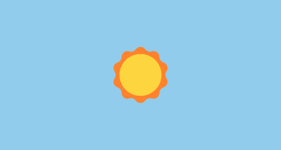 ☀️ Sol Emoji on Microsoft Windows 11 22H2