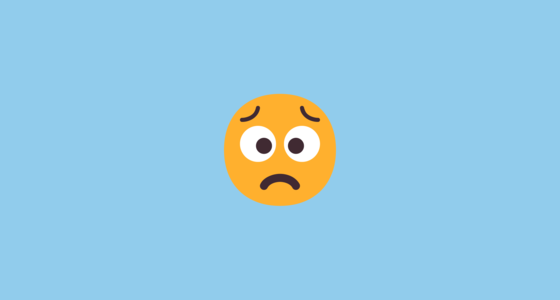 😟 Faccina Preoccupata Emoji on Microsoft Windows 11 22H2