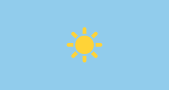 ☀️ Sun Emoji on Microsoft Windows 10