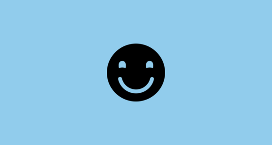 Black Smiling Face Emoji on Microsoft Windows 8.0