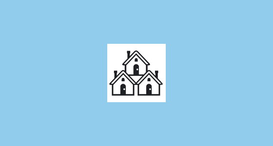 🏘️ Maisons Emoji on Noto Emoji Font 15.0