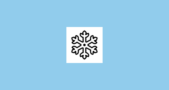 ️ Copo De Nieve Emoji on Noto Emoji Font 15.0